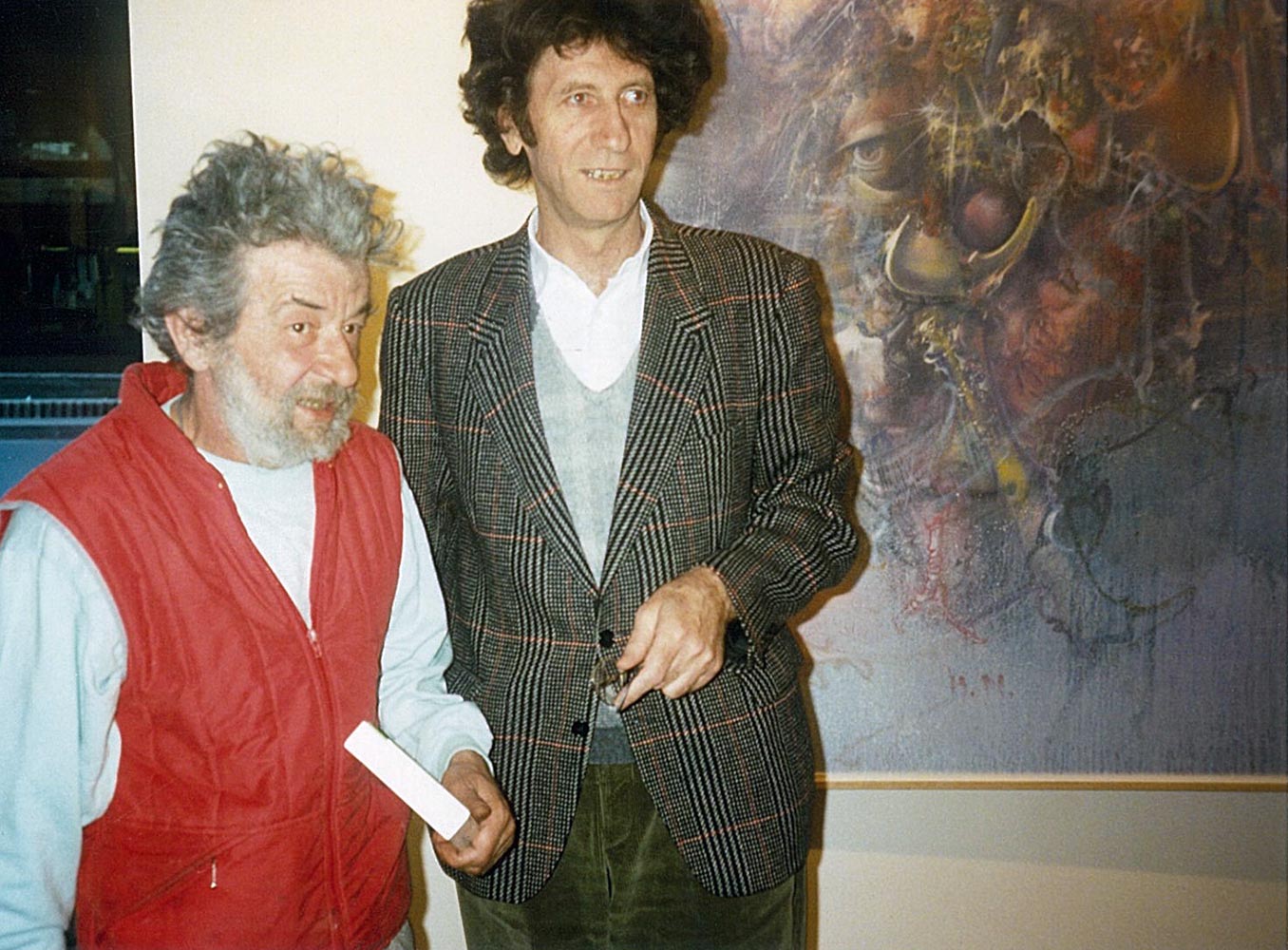 Dado (Miodrag Djuric) et Danilo Kiš en 1988