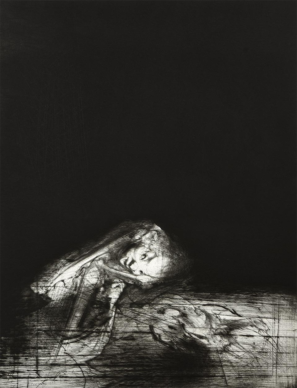 Gravure de Dado : Planche F, 4e état, 1981-1982