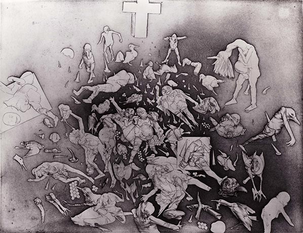 Print by Dado: The Pigeons