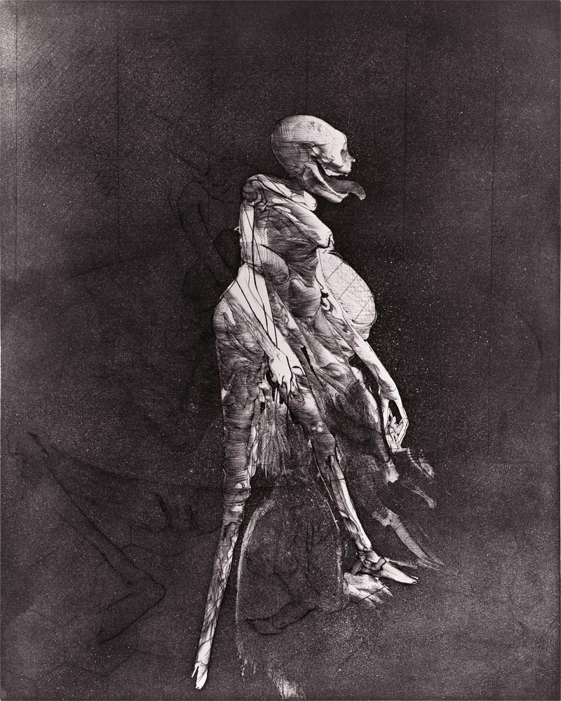 Gravure de Dado : Ivrogne battant un enfant II