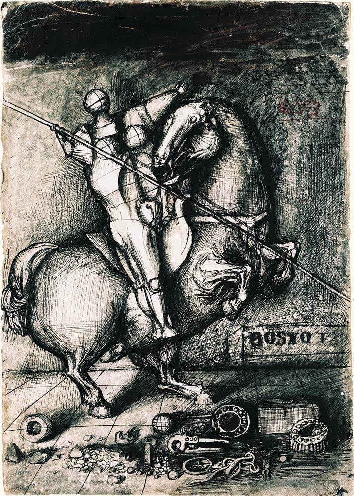 Dado’s drawing: Medieval Knight, 1955