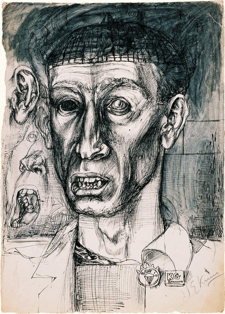 Dessin de Dado : Portrait de Danilo Kiš, 1955