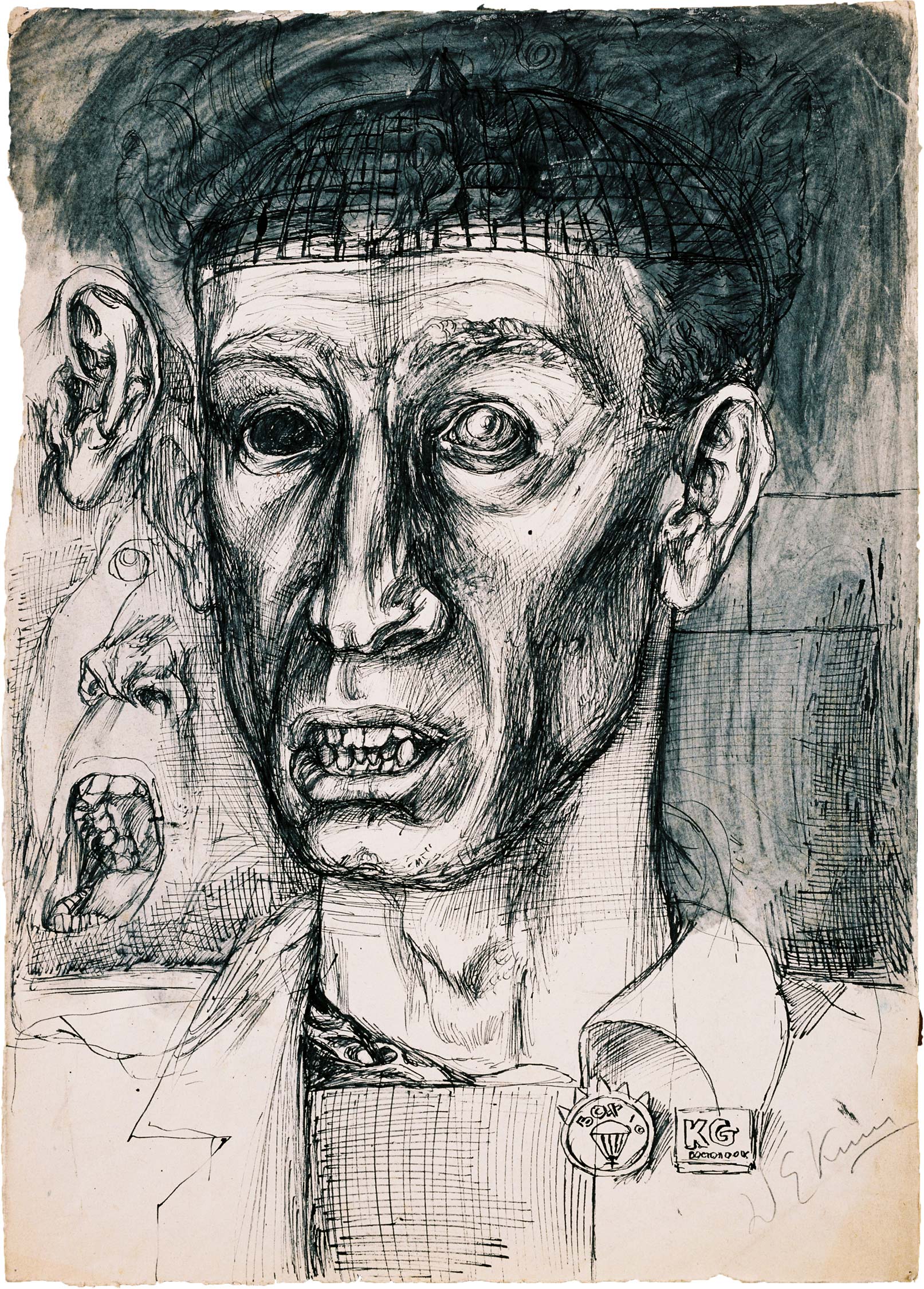 Dado’s drawing: Portrait of Danilo Kiš, 1955