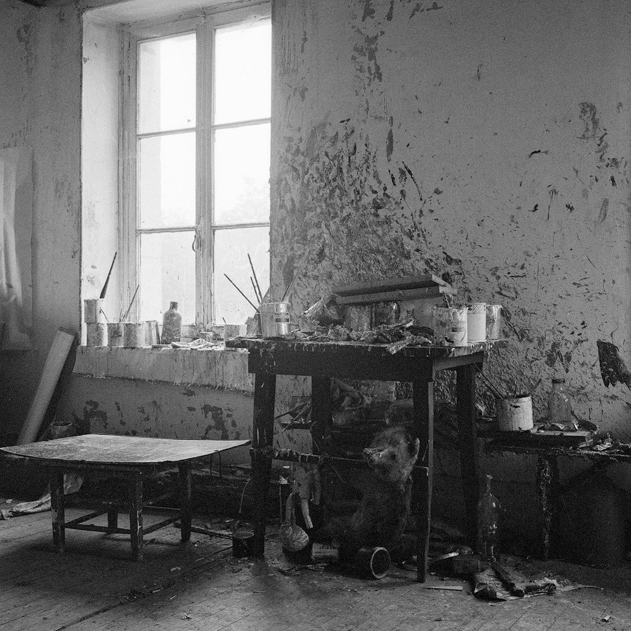 Dado’s studio at Hérouval in the early 1960’s
