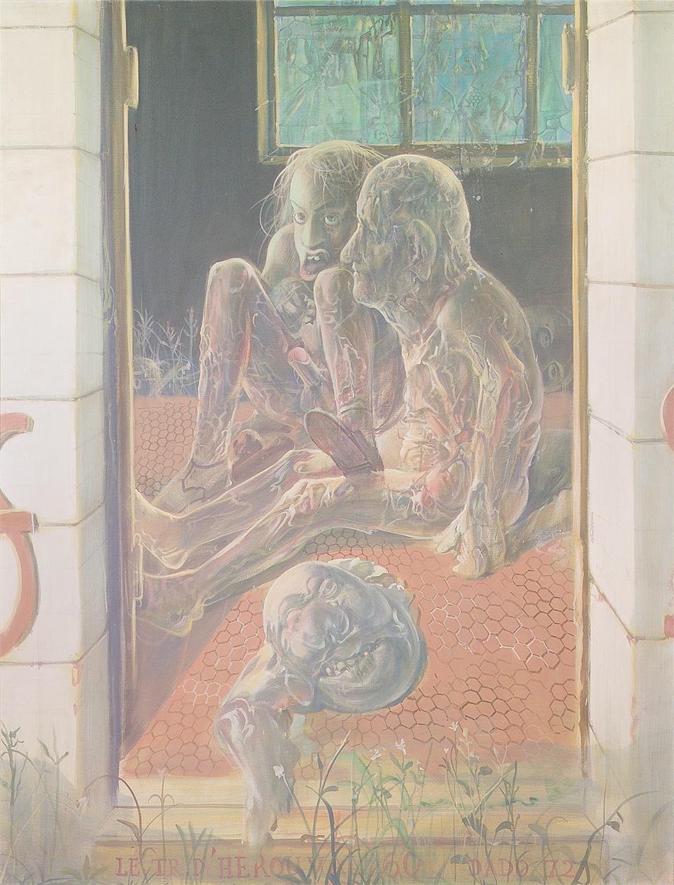 Tableau de Dado : Triptyque d’Hérouval, deuxième panneau, 1972