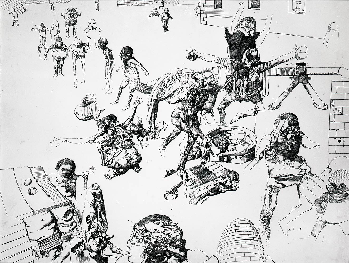 Dessin de Dado : Sans titre, 1970