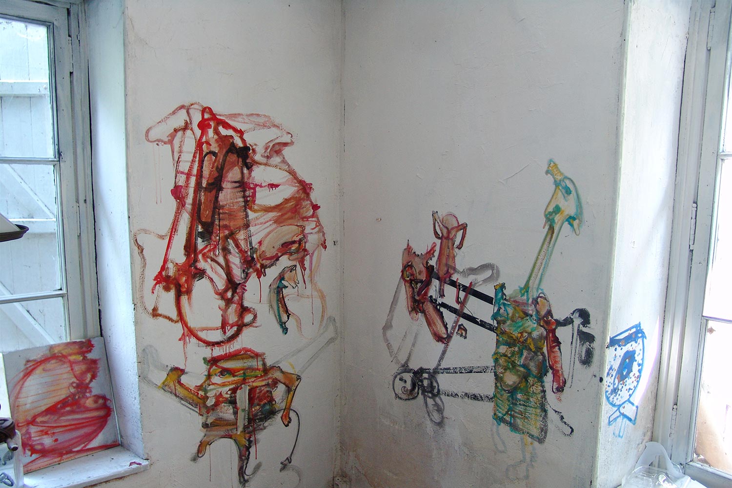 Dado : peintures murales d’Hérouval – Atelier de céramiques – Mur est