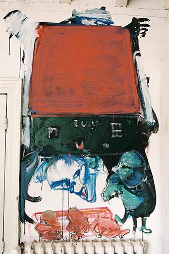 Mur ouest de l’atelier de céramiques à Hérouval