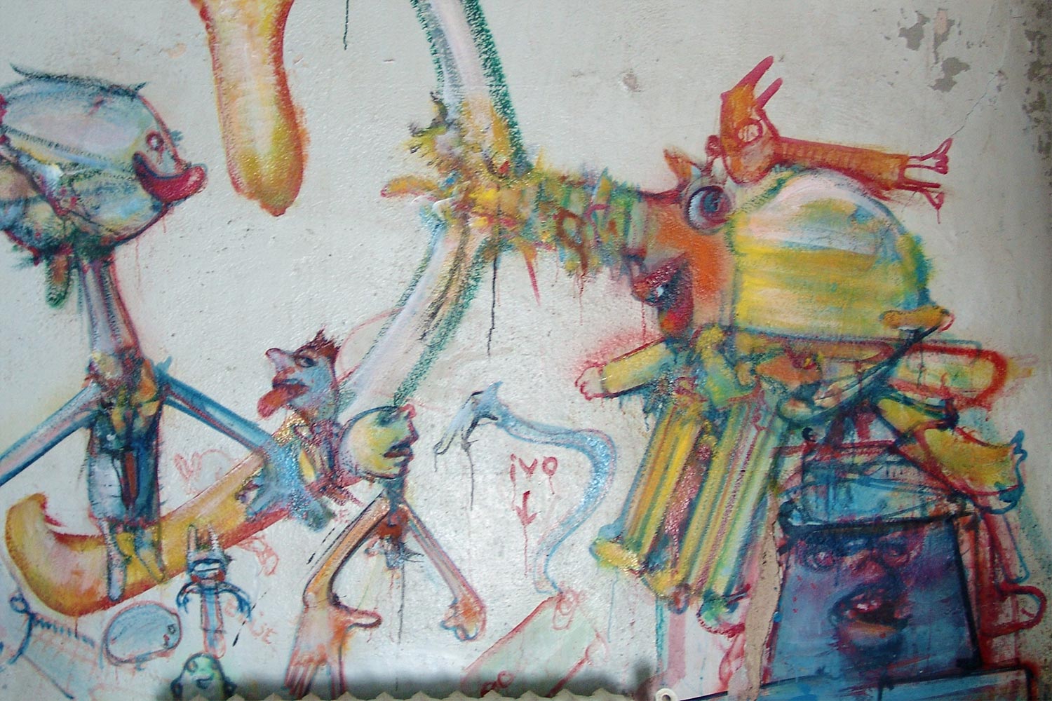 Kitchen – West wall – Murals at Hérouval