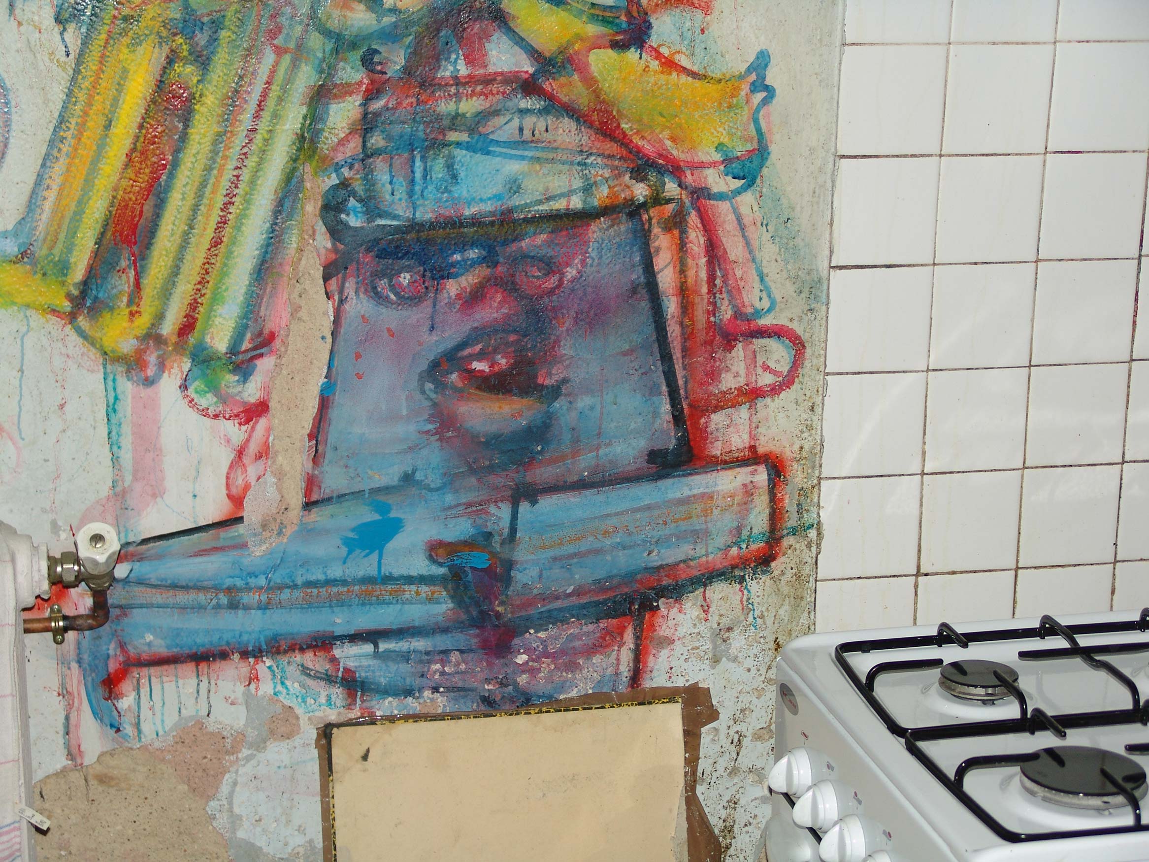 Kitchen – West wall – Murals at Hérouval
