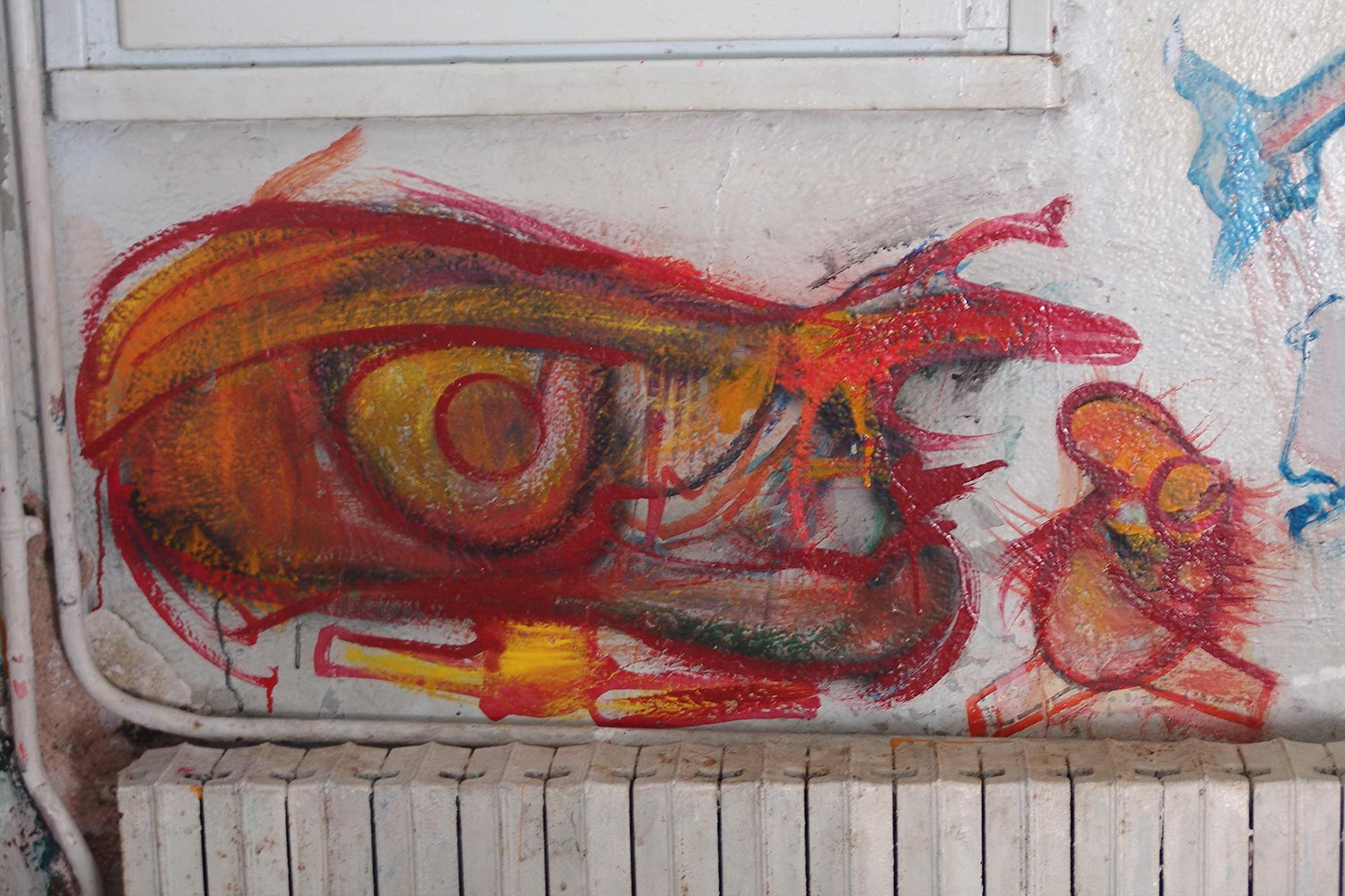 Dado : peintures murales d’Hérouval – Cuisine – Mur ouest