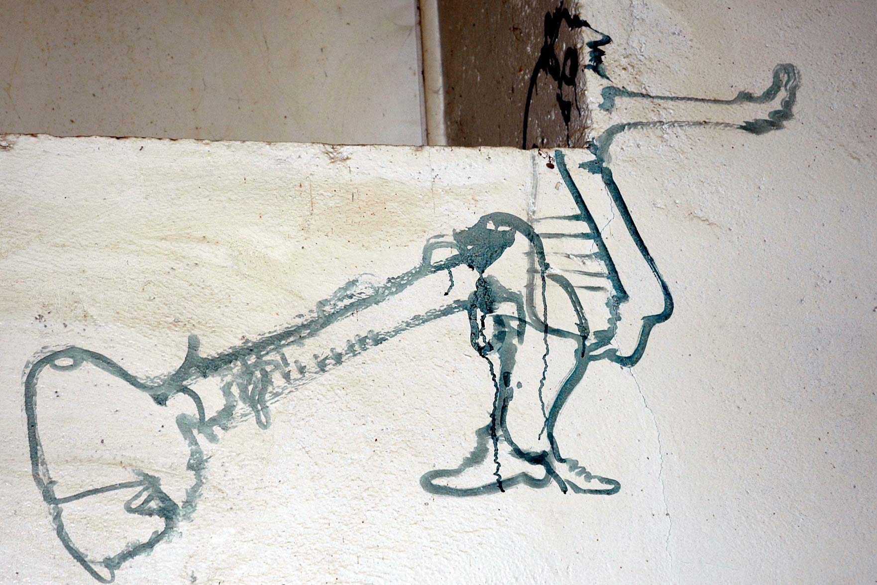 Dado : peintures murales d’Hérouval – Cuisine – Mur sud
