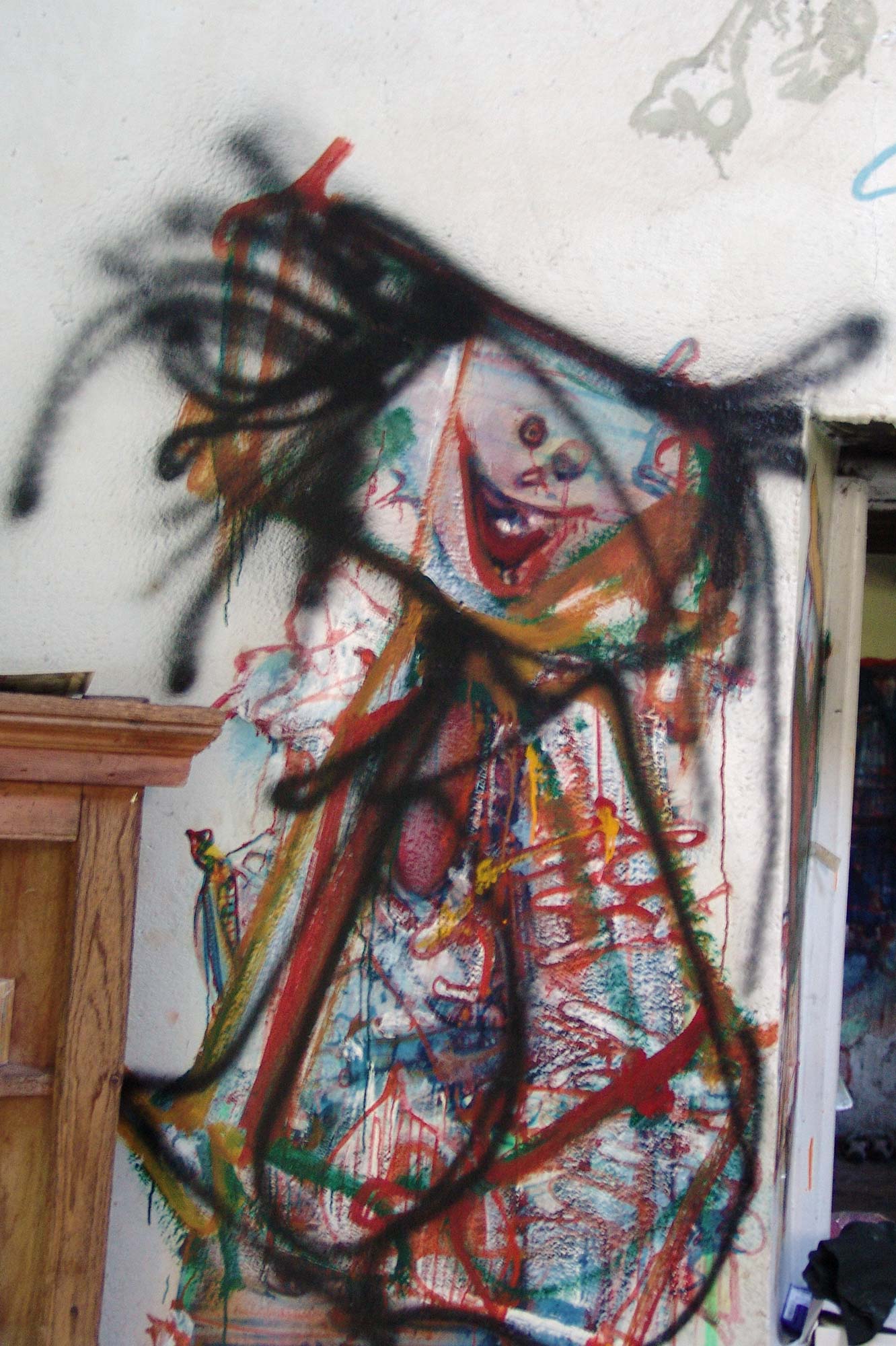 Dado : peintures murales d’Hérouval – Cuisine – Mur sud