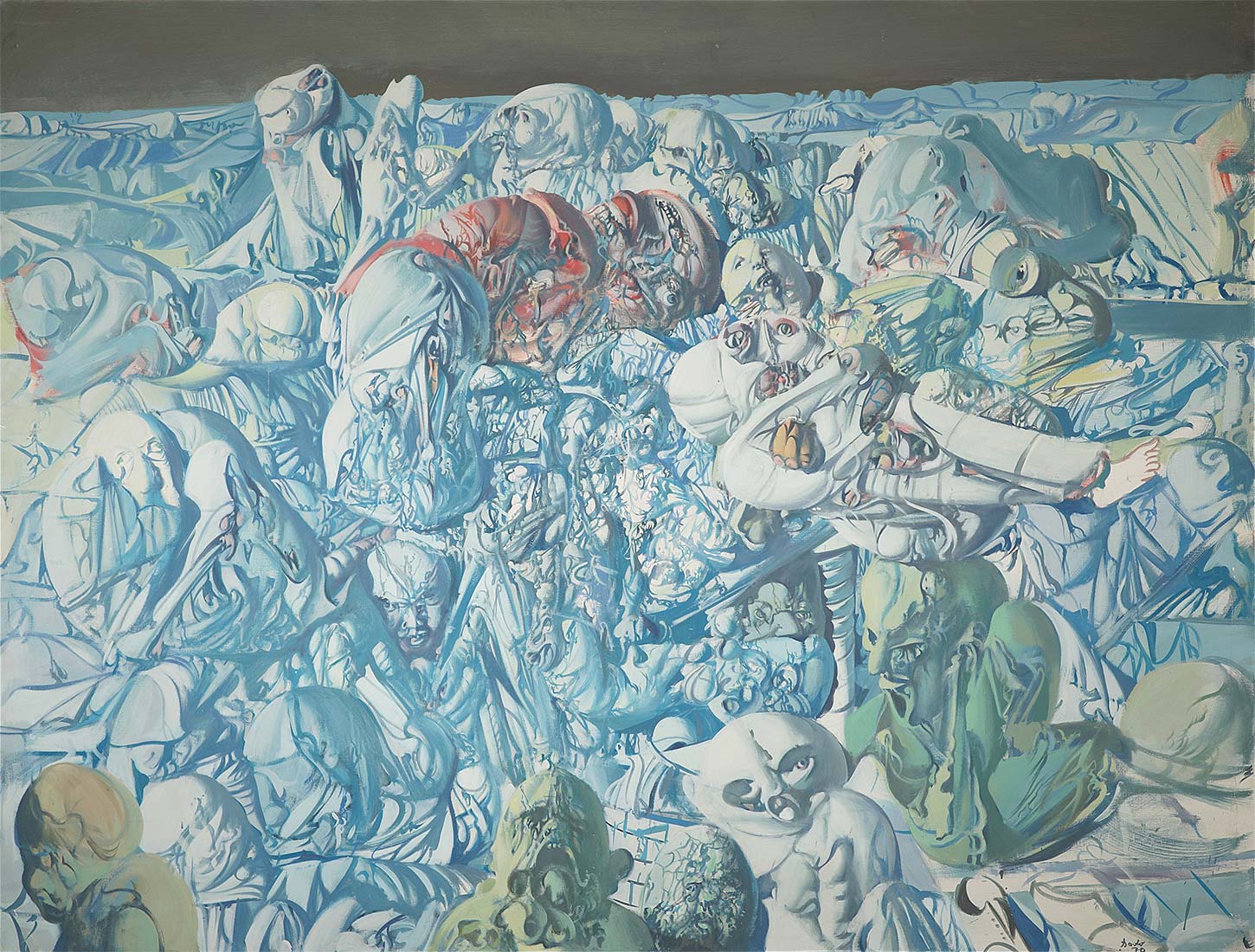 Peinture de Dado : Plage au lézard, 1970