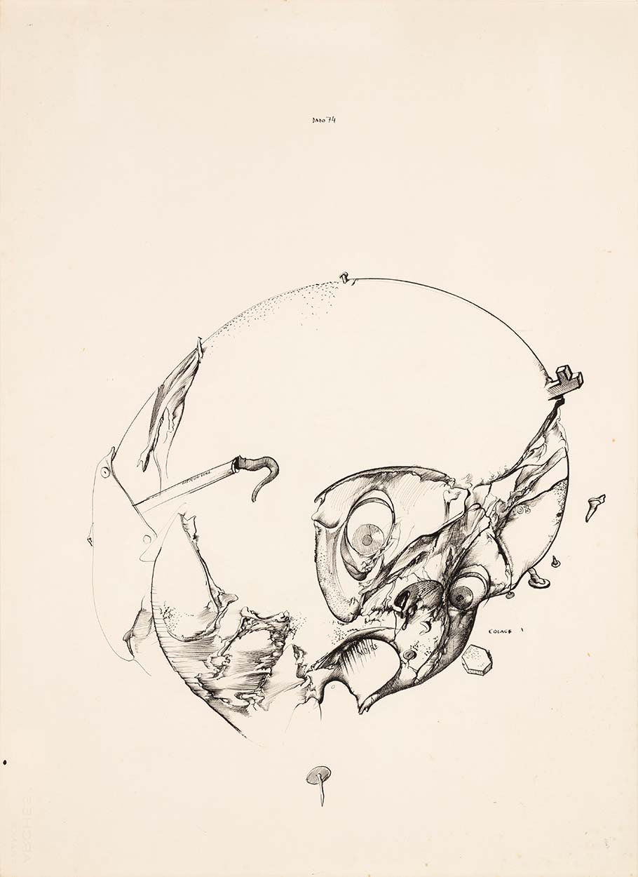 Dessin de Dado : Sans titre, 1974