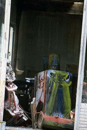 Sculptures dans l’atelier de Dado en 1989