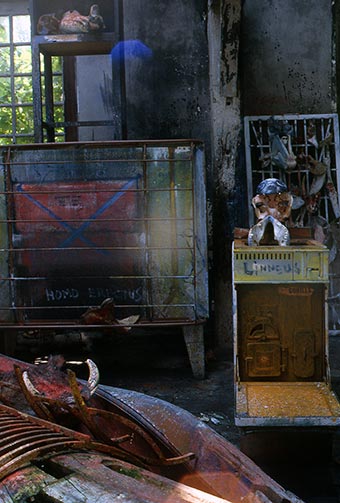 Sculptures dans l’atelier de Dado en 1989