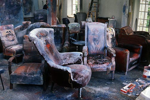 Dado’s studio in 1987