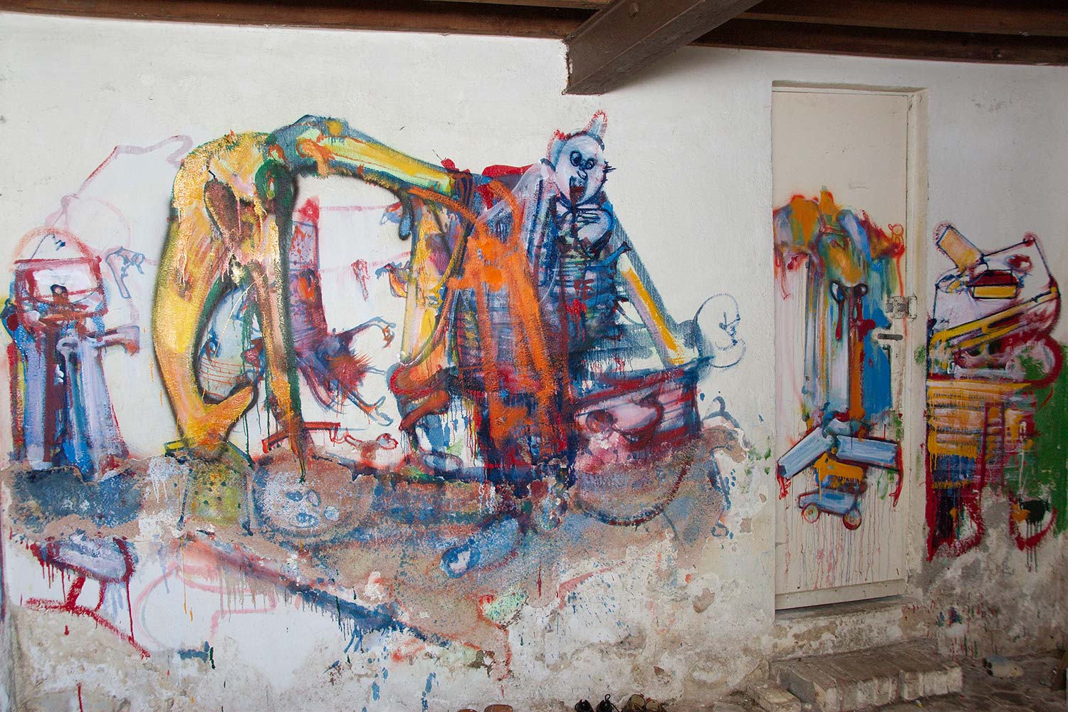 Dado : peintures murales d’Hérouval – La pièce de Loita – Mur sud